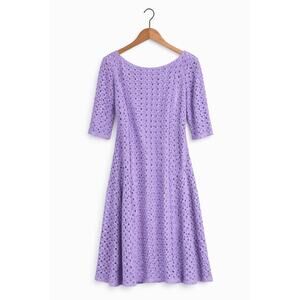 Y2k Lavender crochet dress Size M Boho Retro Soft Girl Hippie Coachella Zodiac